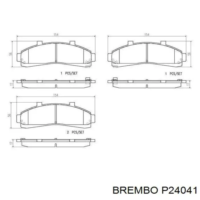 Pastillas de freno delanteras P24041 Brembo