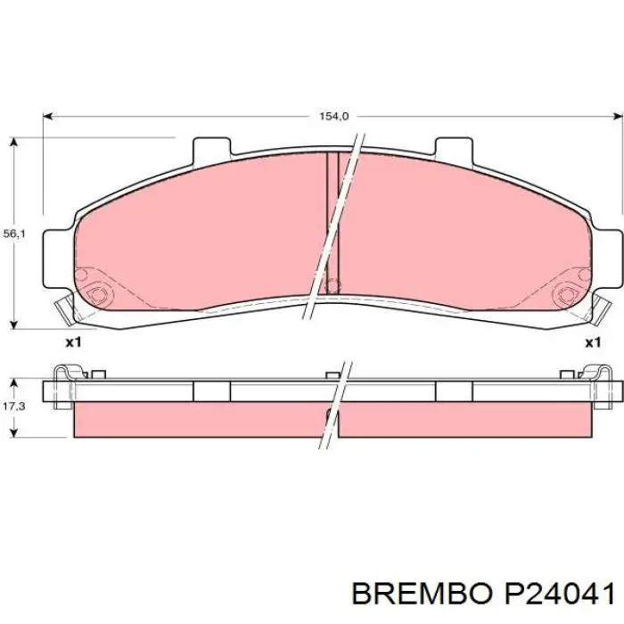 Купить P24041 Brembo Колодки тормозные