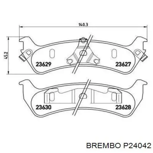 Задние тормозные колодки P24042 Brembo