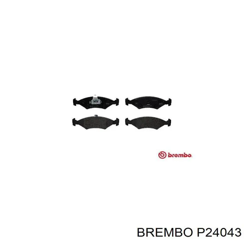 P24043 Brembo колодки тормозные передние дисковые