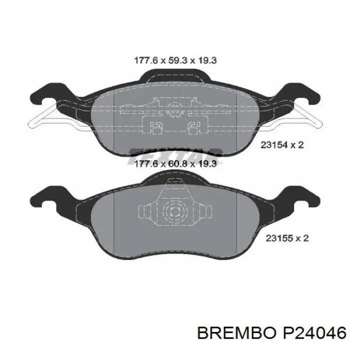 Купить P24046 Brembo Колодки тормозные