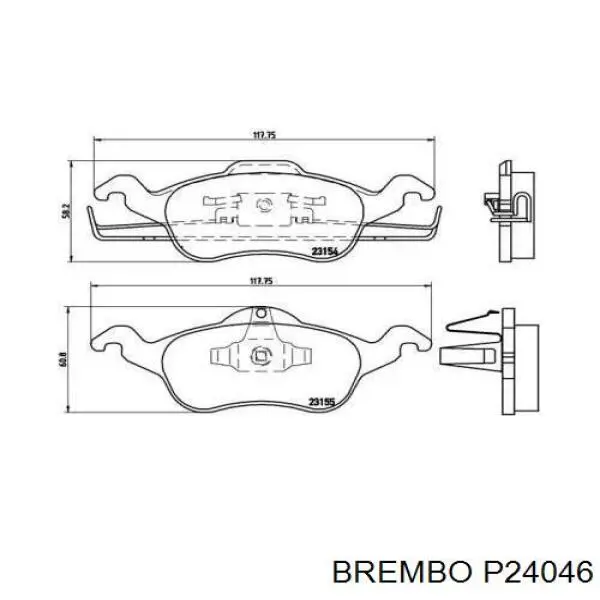 Передние тормозные колодки P24046 Brembo