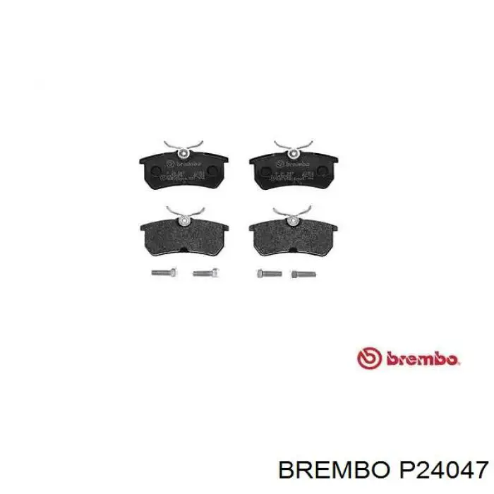 P24047 Brembo колодки тормозные задние дисковые
