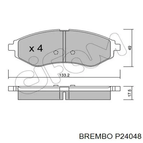 Купить P24048 Brembo Колодки тормозные