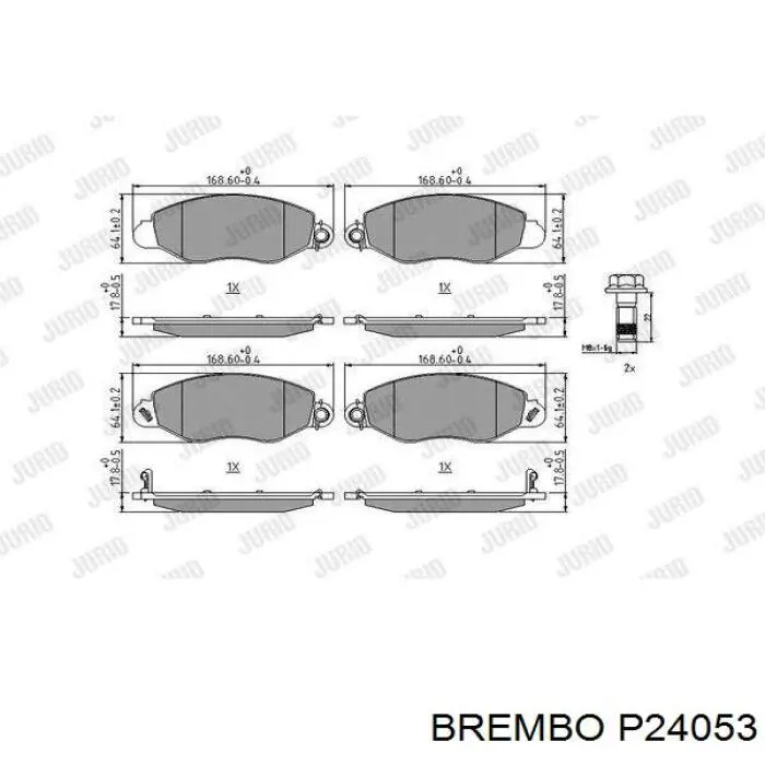 Передние тормозные колодки P24053 Brembo