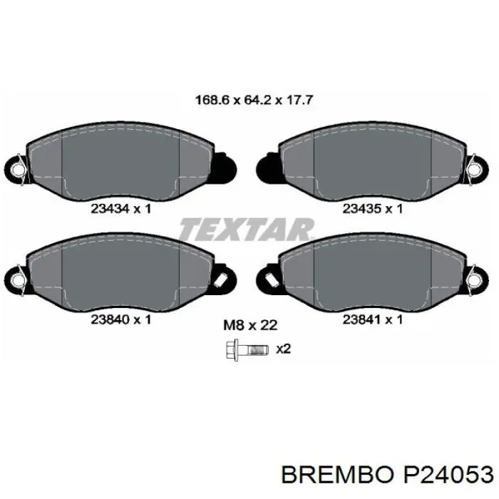 Pastillas de freno delanteras P24053 Brembo