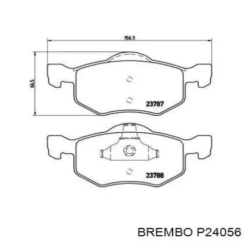 Передние тормозные колодки P24056 Brembo