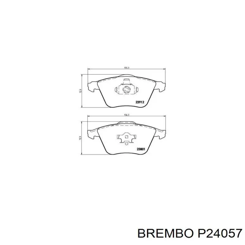 P24057 Brembo Колодки передние