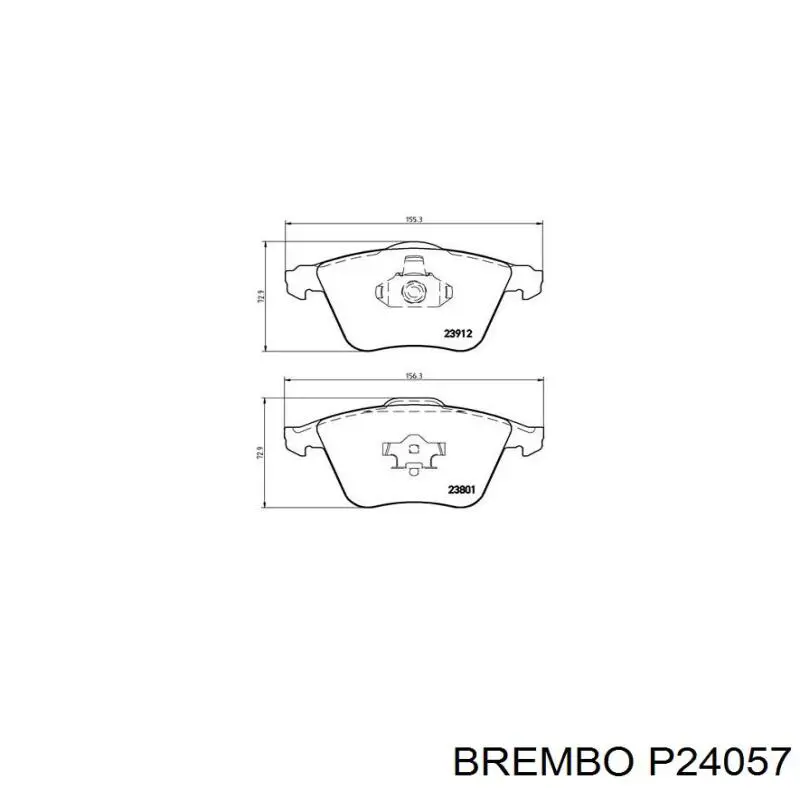 Купить P24057 Brembo Колодки тормозные