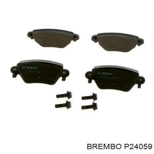 P24059 Brembo колодки тормозные задние дисковые