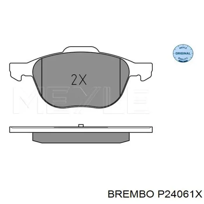 Тормозные колодки Brembo P24061X