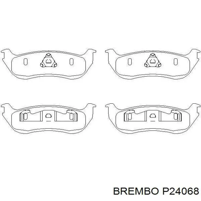 P24068 Brembo колодки тормозные задние дисковые