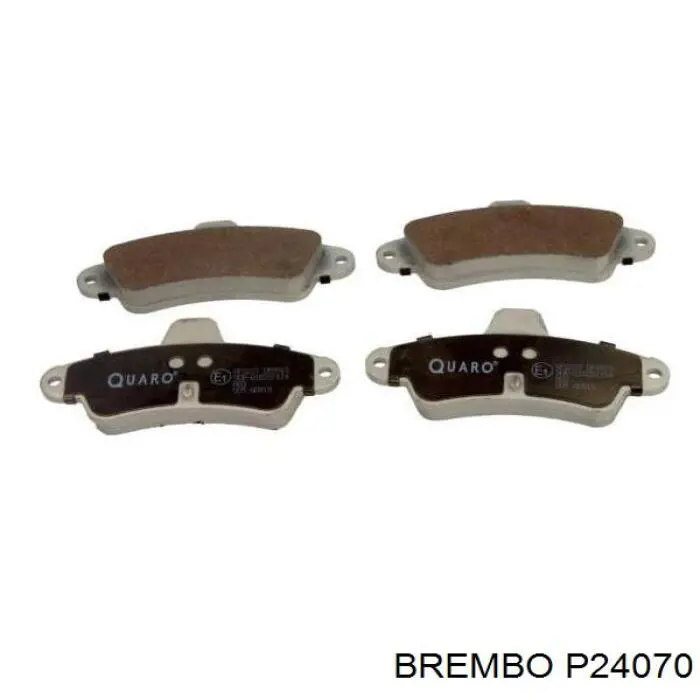 P24070 Brembo колодки тормозные задние дисковые
