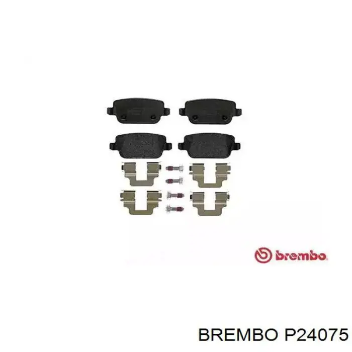 P24075 Brembo колодки тормозные задние дисковые