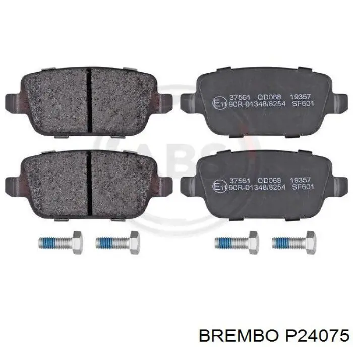 P24075 Brembo Колодки тормозные дисковые комплект