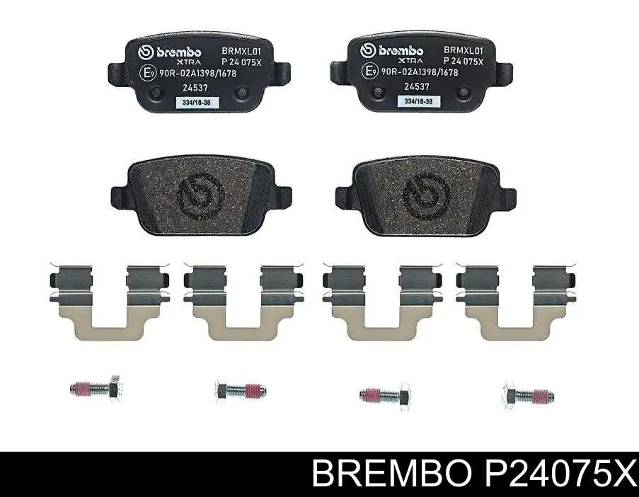 Задние тормозные колодки P24075X Brembo