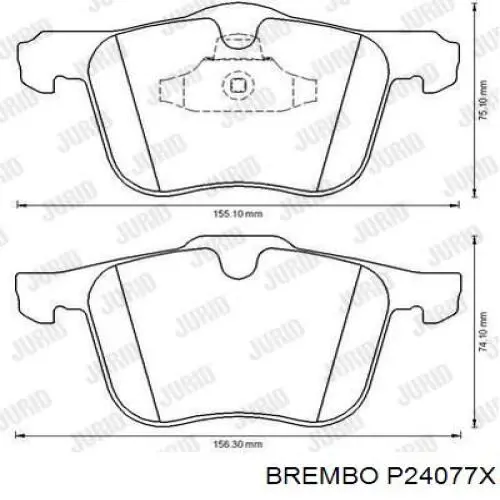 Передние тормозные колодки P24077X Brembo