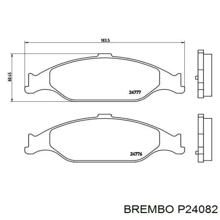 Передние тормозные колодки P24082 Brembo