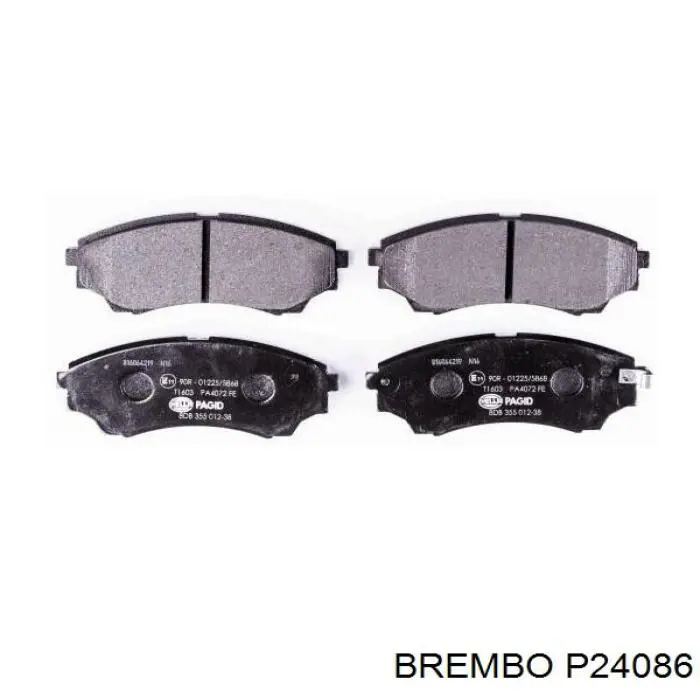 P24086 Brembo Колодки передние