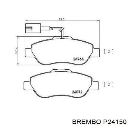 Передние тормозные колодки P24150 Brembo