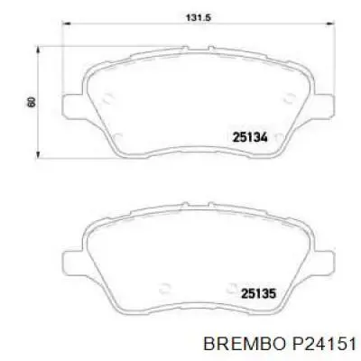 Передние тормозные колодки P24151 Brembo