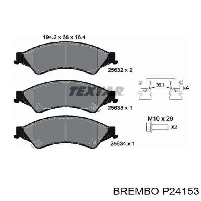 Pastillas de freno delanteras P24153 Brembo