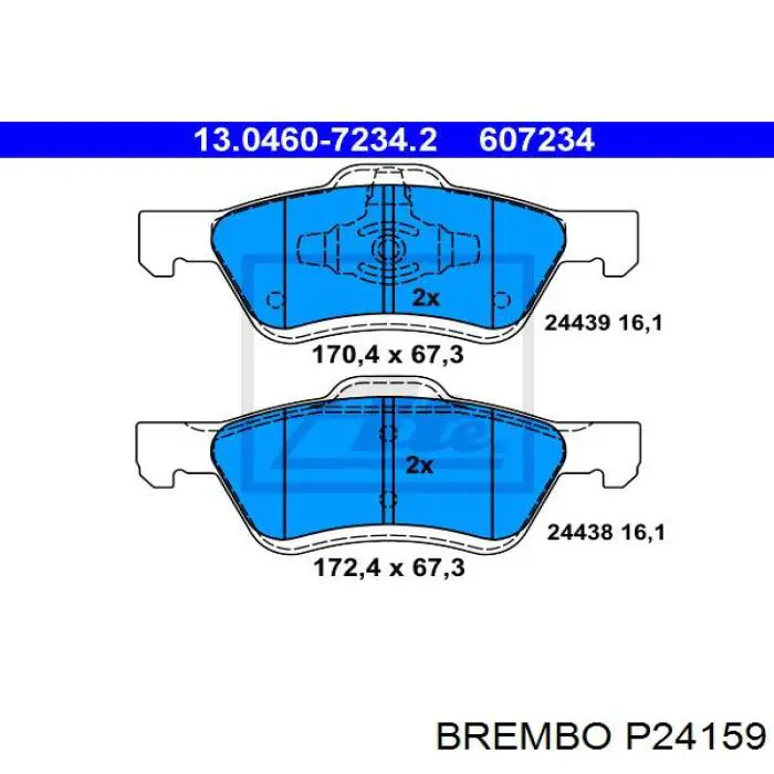 Купить P24159 Brembo Колодки тормозные