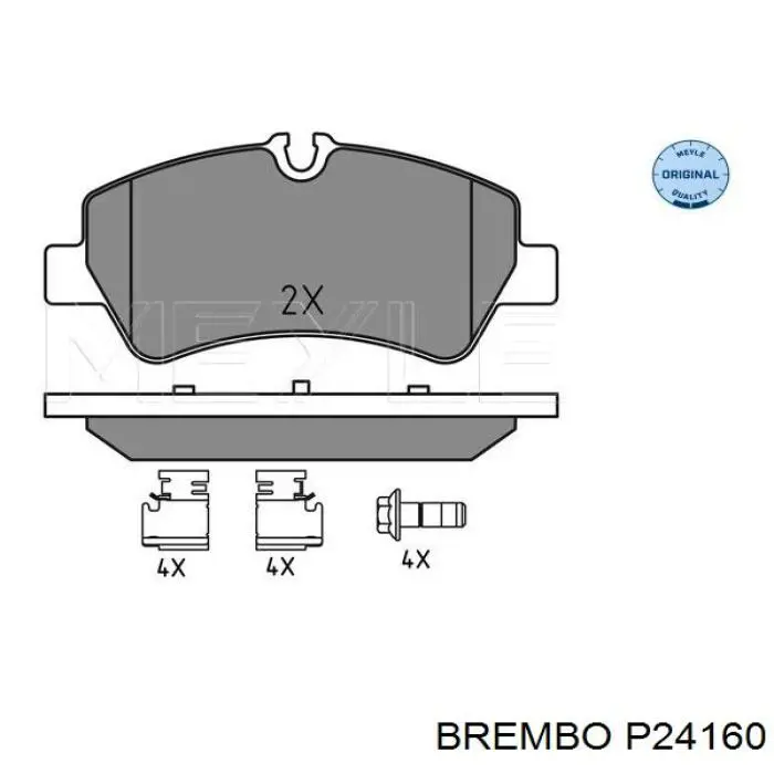 Задние тормозные колодки P24160 Brembo