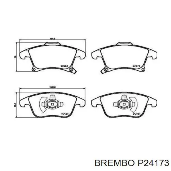 Купить P24173 Brembo Колодки тормозные