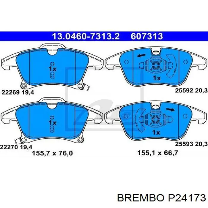 Pastillas de freno delanteras P24173 Brembo