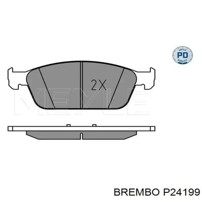 P24199 Brembo Колодки передние