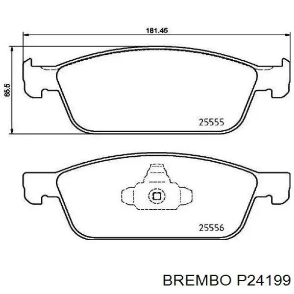 P24199 Brembo sapatas do freio dianteiras de disco