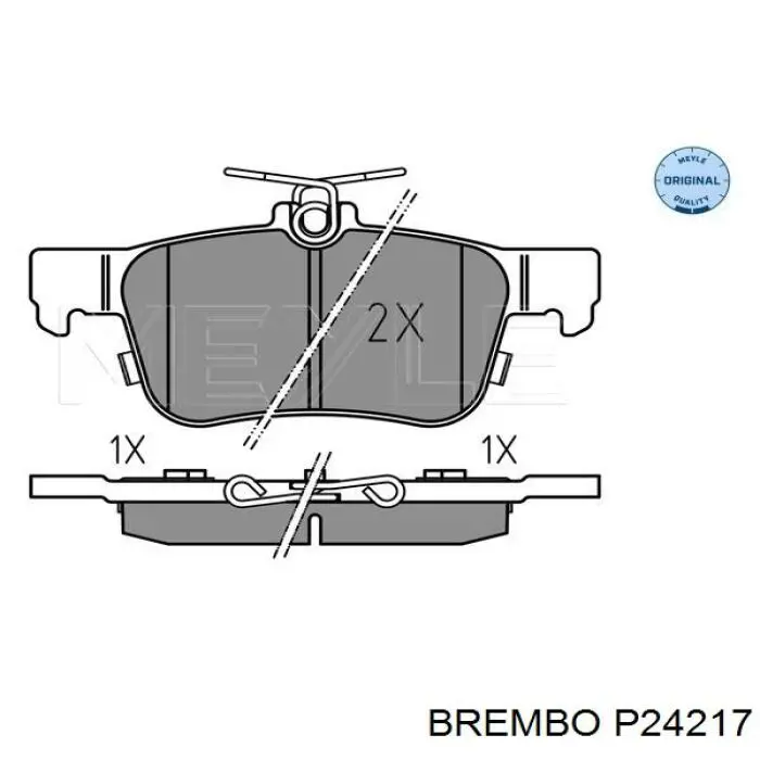 Купить P24217 Brembo Колодки тормозные задние, дисковые