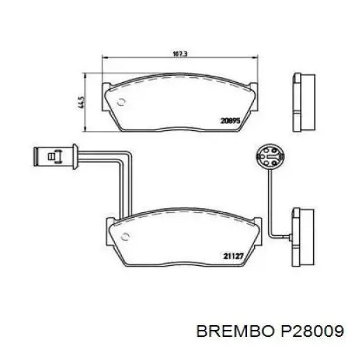 Колодки Brembo P28009 цена, от 16.66 USD
