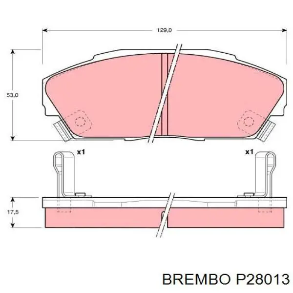 Pastillas de freno delanteras P28013 Brembo