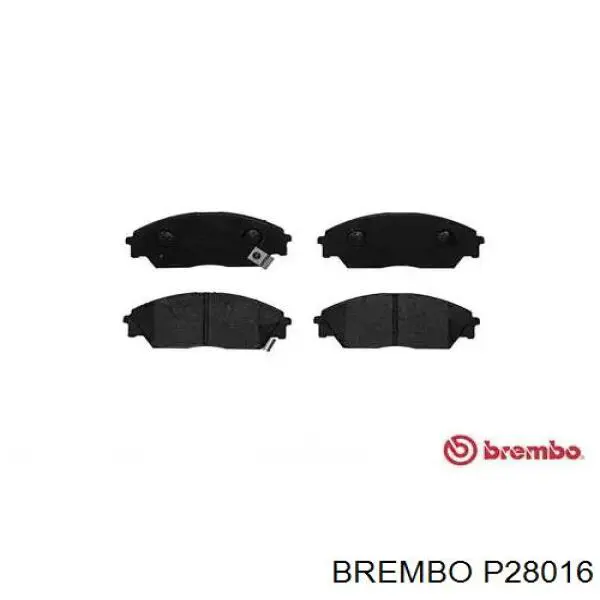 P28016 Brembo колодки тормозные передние дисковые