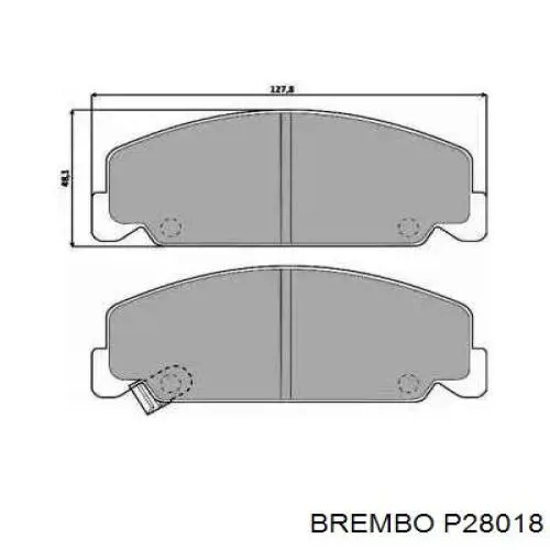 Передние тормозные колодки P28018 Brembo