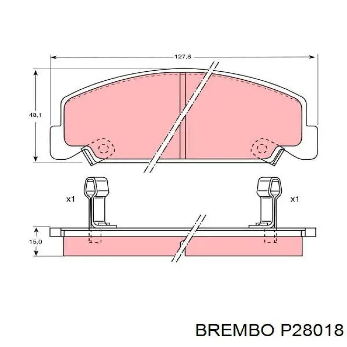 Pastillas de freno delanteras P28018 Brembo