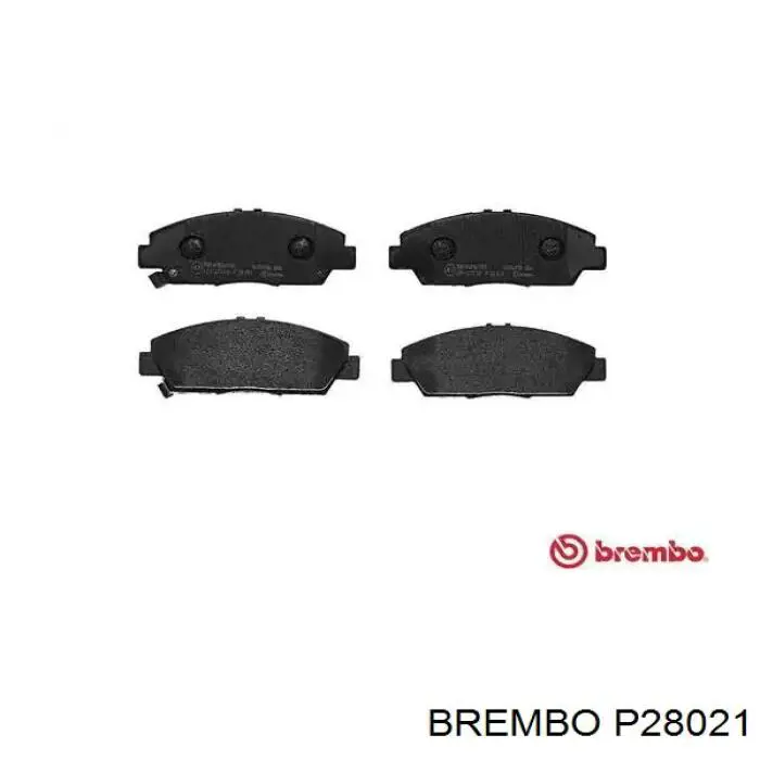P28021 Brembo колодки тормозные передние дисковые