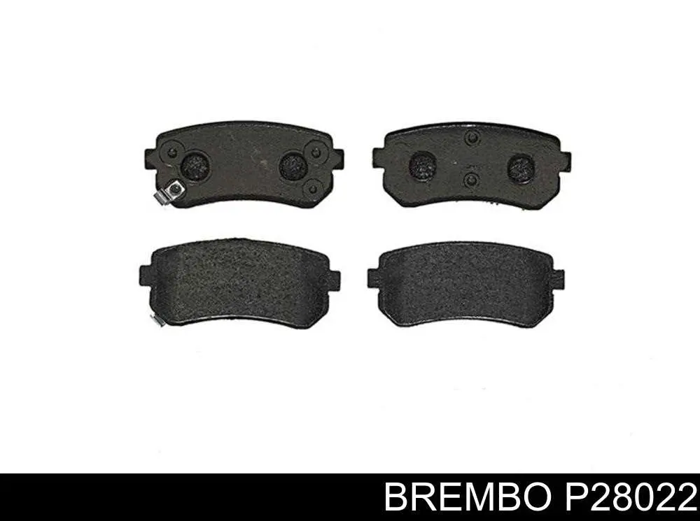 P28022 Brembo колодки тормозные задние дисковые