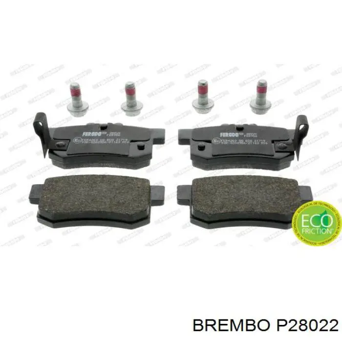Задние тормозные колодки P28022 Brembo