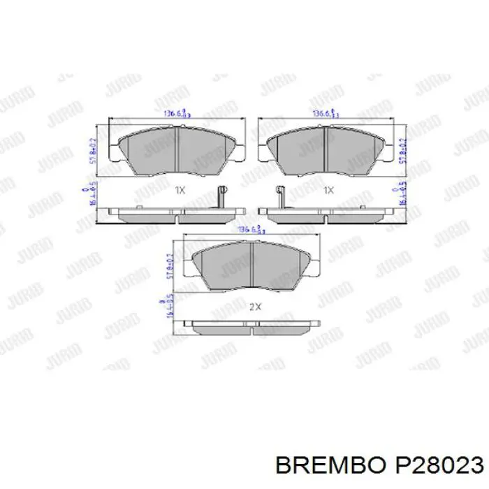 Колодки Brembo P28023 цена, от 16.95 USD
