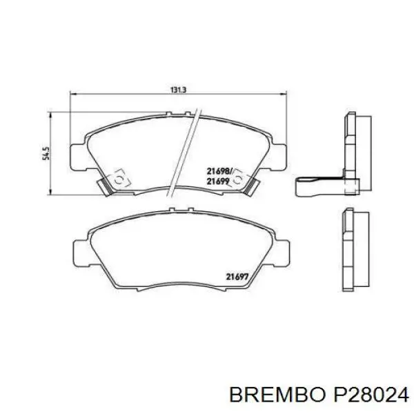 Колодки Brembo P28024 цена, от 24.97 USD