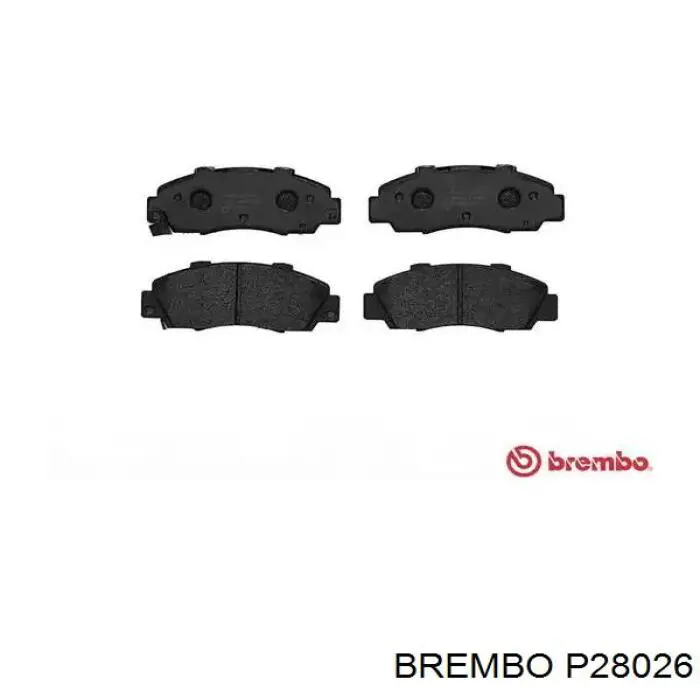 P28026 Brembo колодки тормозные передние дисковые