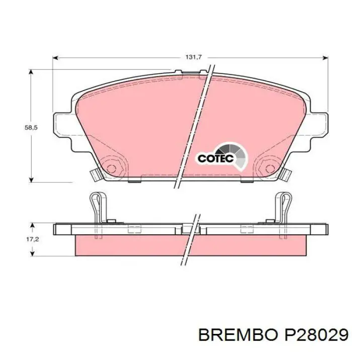 Купить P28029 Brembo Колодки тормозные