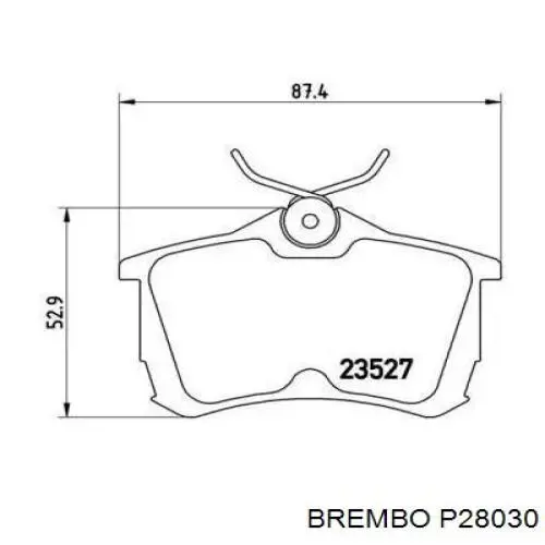 P28030 Brembo Колодки тормозные дисковые комплект