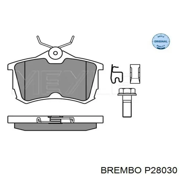 Купить P28030 Brembo Колодки тормозные задние, дисковые