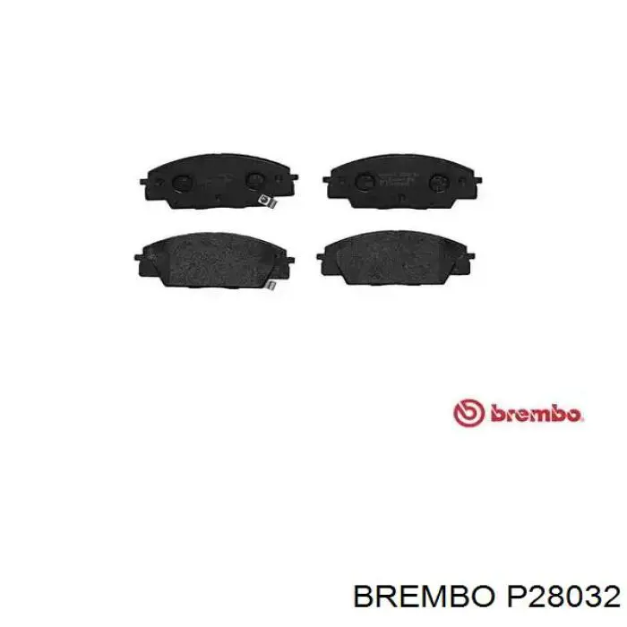 P28032 Brembo колодки тормозные передние дисковые