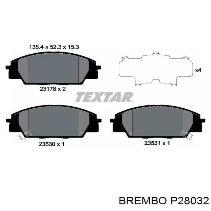 Купить P28032 Brembo Колодки тормозные