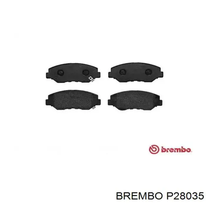 P28035 Brembo колодки тормозные передние дисковые